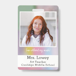 Professor de Arte Personalizar Crachá de ID de Fot