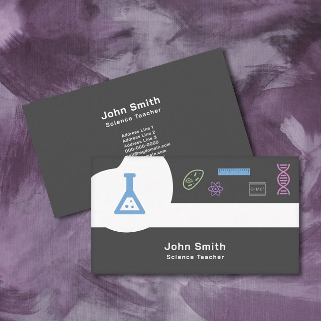 Professor de Ciência Cartão de visita (Science Teacher Business Card)