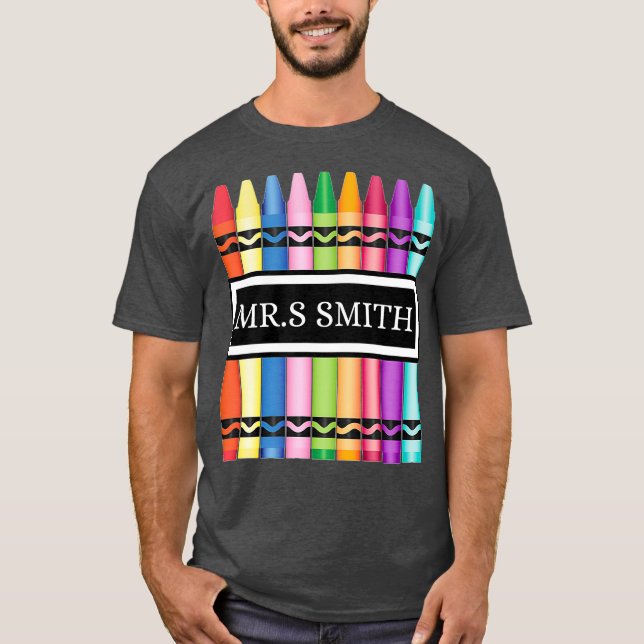 Professor De Crayon De Volta À Camisa De Escola_1 (Frente)