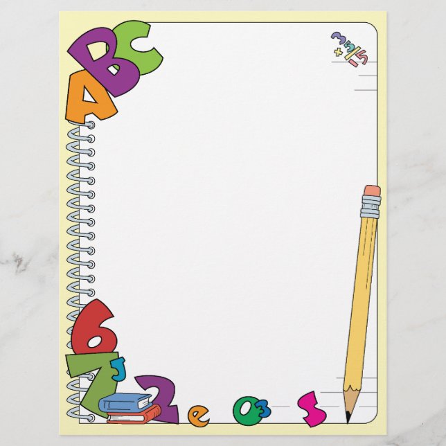 Professor de Escola Letterhead (Frente)