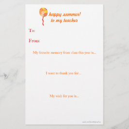 Professor de fim de ano, obrigado nota