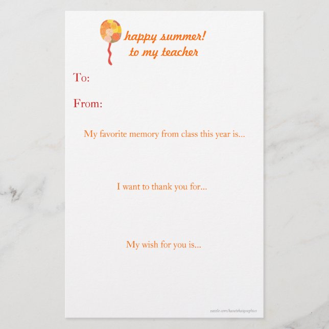 Professor de fim de ano, obrigado nota (Frente)