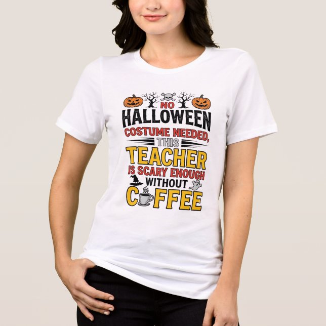 Professor de Halloween Sem Roupa Necessária Café E (Frente)