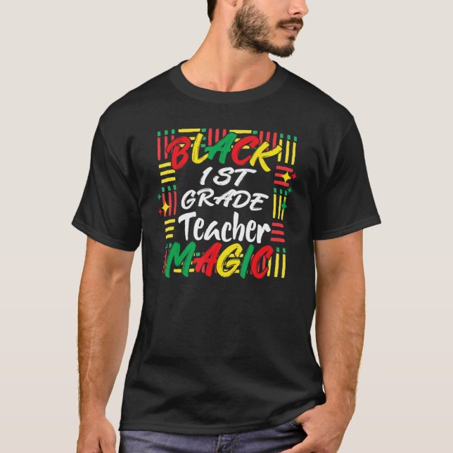 Professor de História Negra Mês de Camisetas Negra (Frente)