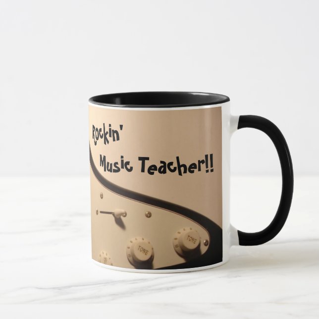 Professor de música de Rockin!! Caneca da guitarra (Direita)