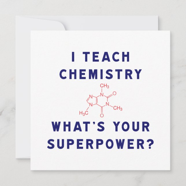 Professor de Química Superpoder Ciência Gráfico (Frente)