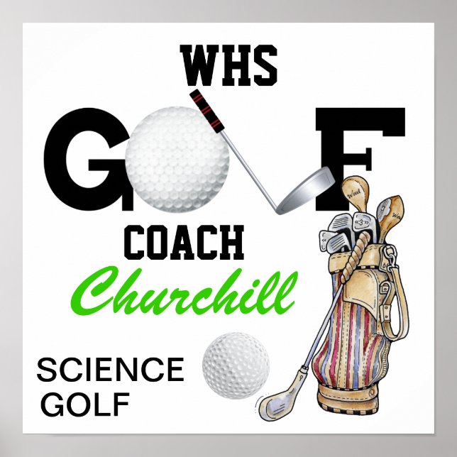 Professor Golf Coach Sinal - Poster da porta - SR (Frente)