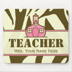 Professor Mousepad - Impressão em Zebra castanha