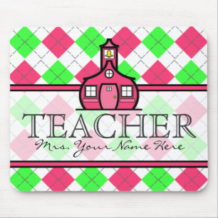 Professor Mousepad - rosa quente e verde limão
