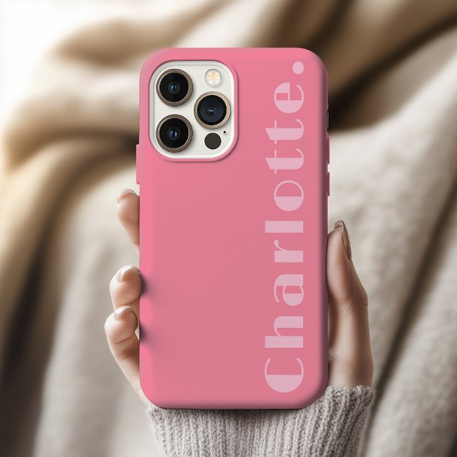 Professor | Nome Personalizado de Formatura Rosa B (Flamingo Pink Custom Name Cover for Entrepreneur | Coworkers | Wedding | Bridesmaid | Mother's Day)