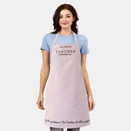 Professor Personalizado Apron Médio Rosa Extraordi