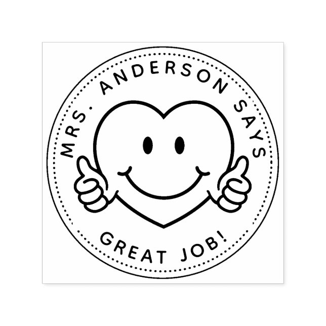 Professor Personalizado Dotado Carimbo De Volta À  (Design)