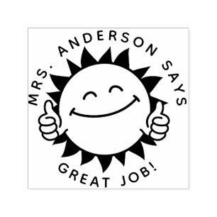 Professor Personalizado Dotado Carimbo De Volta À 