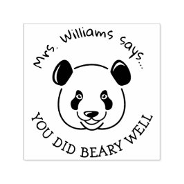 Professor Positivo Elogia Panda Pun Carimbo Pré-In