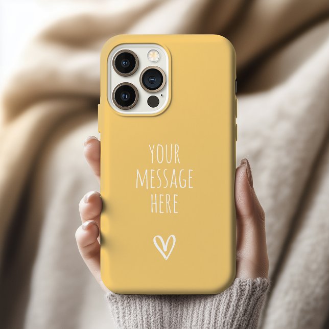 Professor | Presente Personalizado de Formatura Am (Personalized Message Yellow Phone Case – Gift for Best Friends, Mom, Grandma, Teachers or Students)