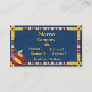 Professor que aprende o cartão de visita