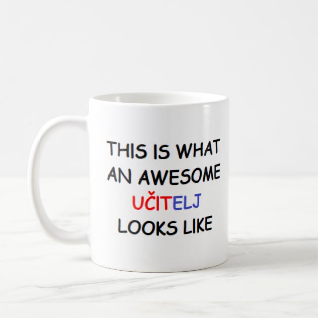 professor sérvio ucitelj, caneca de café incrível (Esquerda)