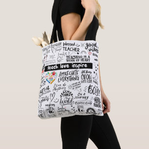 PROFESSOR TOTE BAG - Ensinar Afirmações de Amor