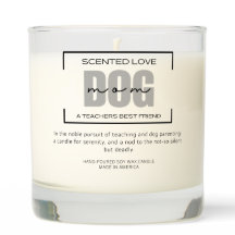 Professora Cachorro Mãe Presente. Vela Perfumada P