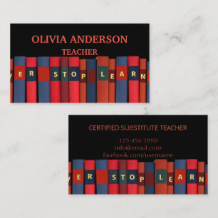 Professora   Cartões de visitas de tutores