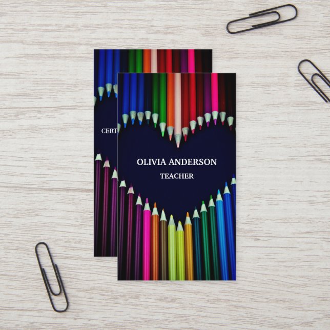 Professora | Cartões de visitas de tutores (Frente/Verso In Situ)