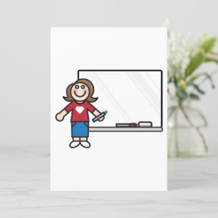 Professora E Convite De Quadro Branco