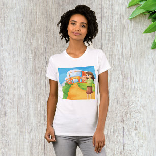 Professora Em Camisa De T-Shirt Na Escola