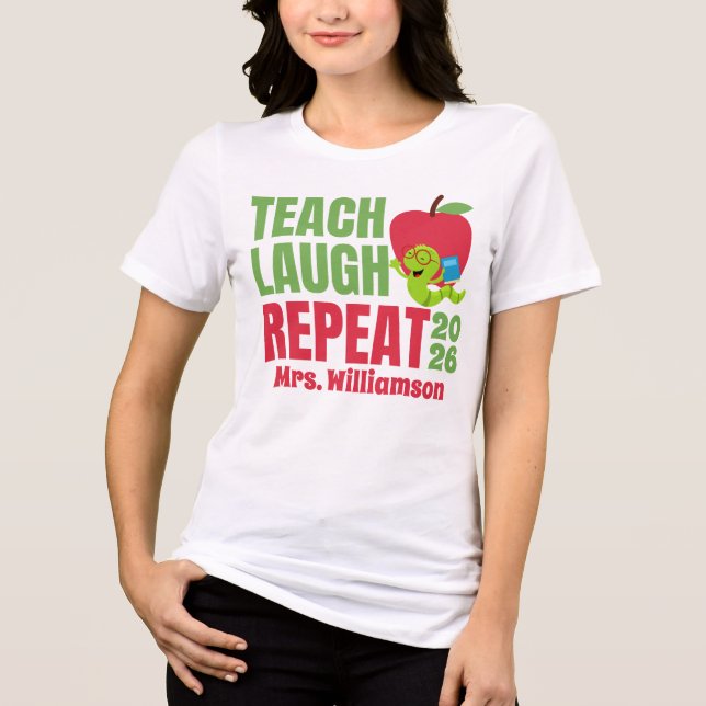 Professora Repita Teach Laugh (Frente)