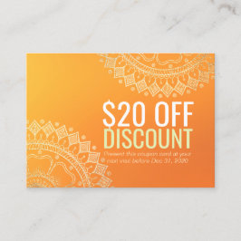 Professora Yoga Dourada Mandala Desconto Cupão Lea