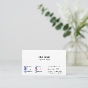 profissional cartão de visita minimalista