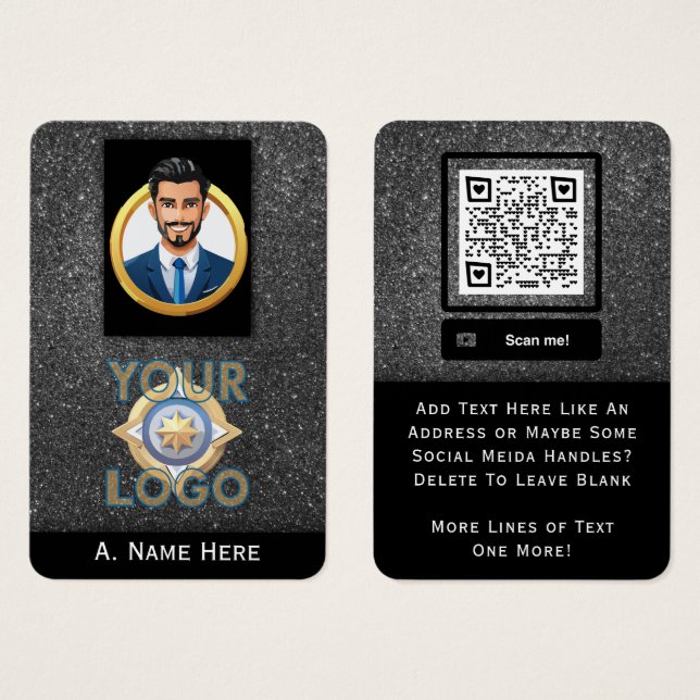 Profissional de TI de Segurança Privada Brilho de  (Frente & Verso)