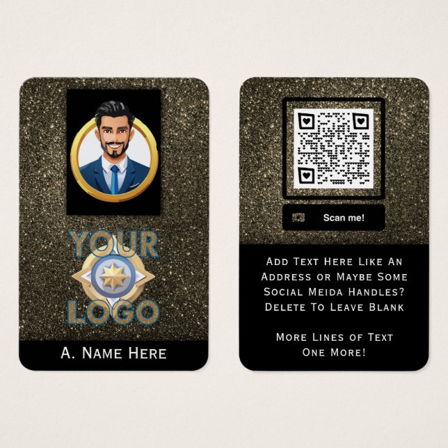 Profissional de TI de Segurança Privada Dourada (Frente & Verso)