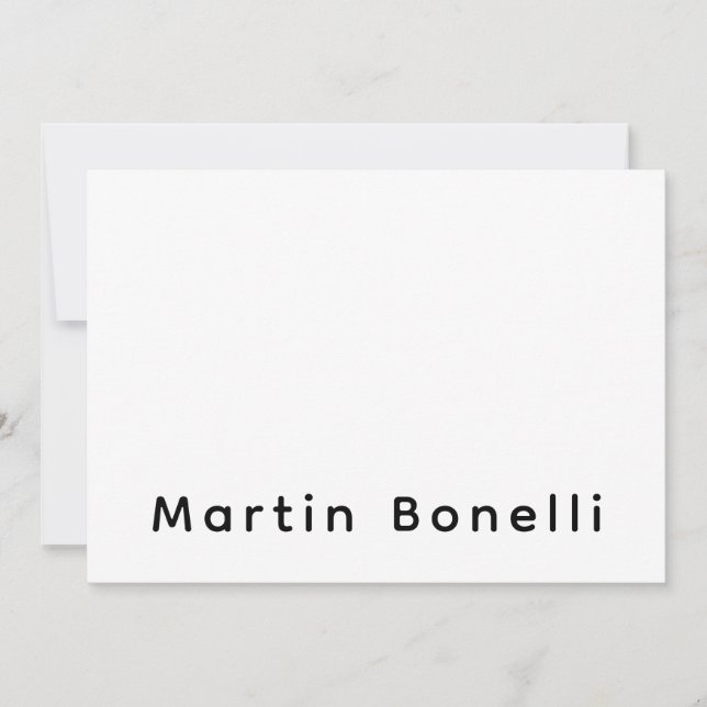Profissional Moderno Simples Nome Personalizado (Frente)