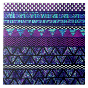 Profundamente - teste padrão tribal roxo das