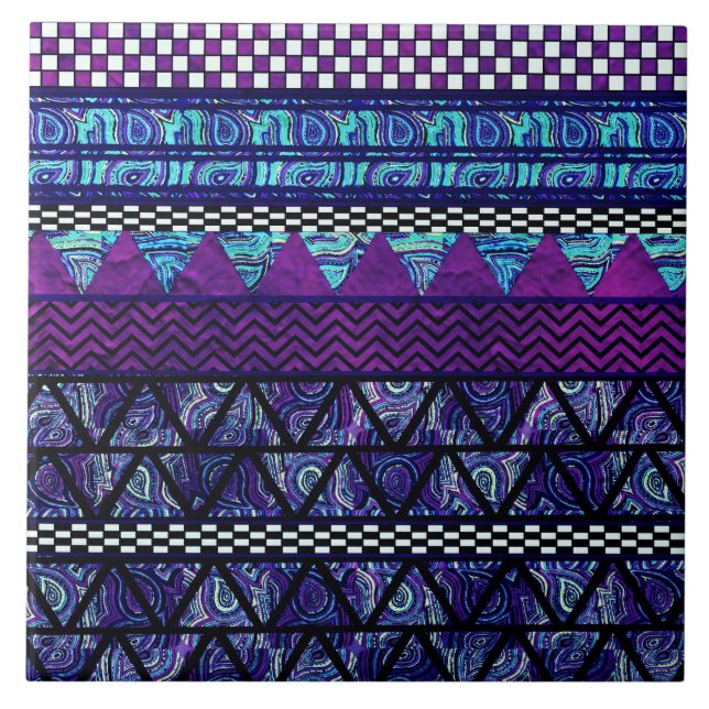 Profundamente - teste padrão tribal roxo das (Frente)