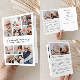 Programa 12-Foto Moderna Em Memória Adorável Funeral Dobrad