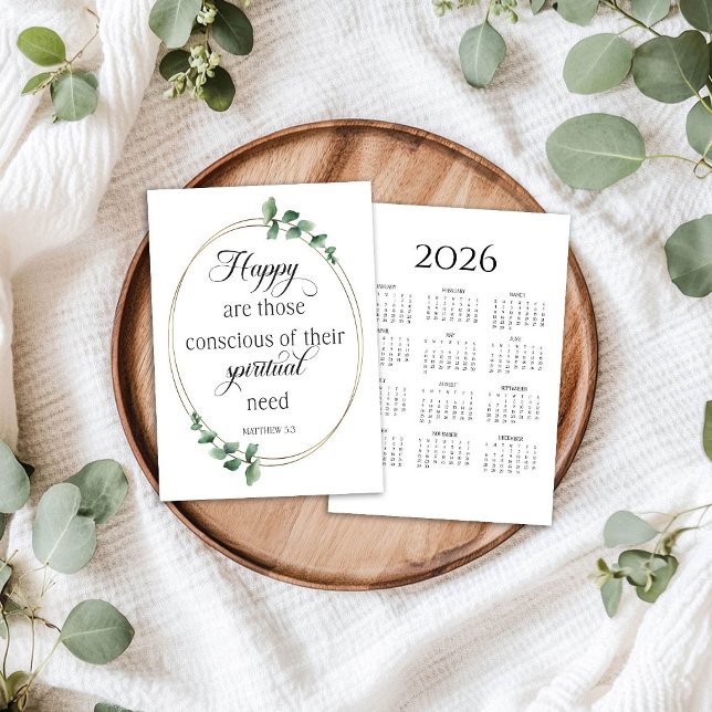 Programa 2026 JW Year Text Calendar Card (Criador carregado)