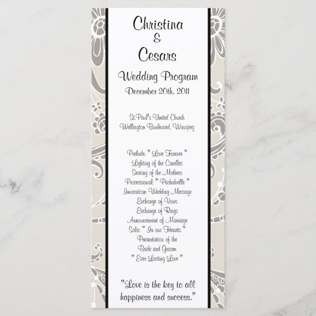 Programa 25 4 x 9 Campanha de Casamento Cinzas (Frente)