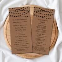 A Coleção de Casamentos Rustic Kraft String Lights