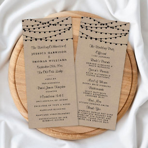 Programa A Coleção de Casamentos Rustic Kraft String Lights