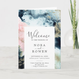 Programa Abstrato Celestial Casamento Dobrado por Aquarela