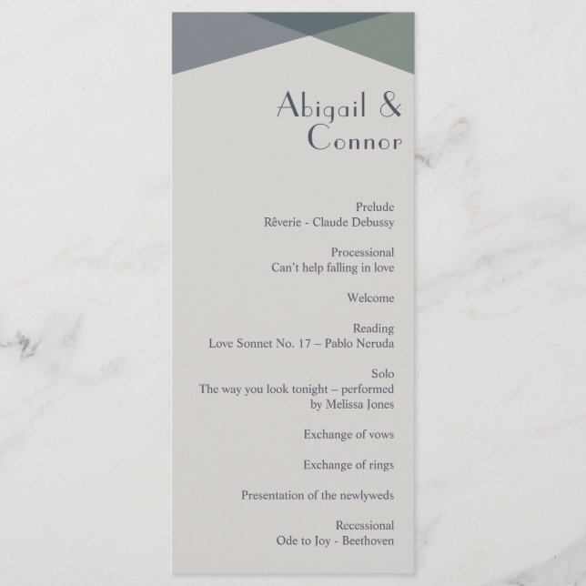 Programa Abstrato Geométrico Marinho do Sage Chic Azul (Frente)