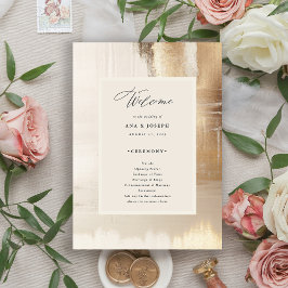 Programa Abstrato ouro | Casamento Elegante