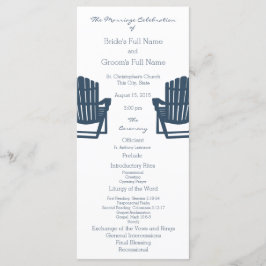 Programa Adirondack Chairs Blue Beach WedProgram
