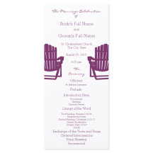 Adirondack Chairs Plum Beach Wedment Program