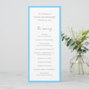 Programa Alexis Blue Elegant Modern Wedding