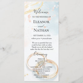 Programa anéis de ouro elegantes primavera de verão Casamen