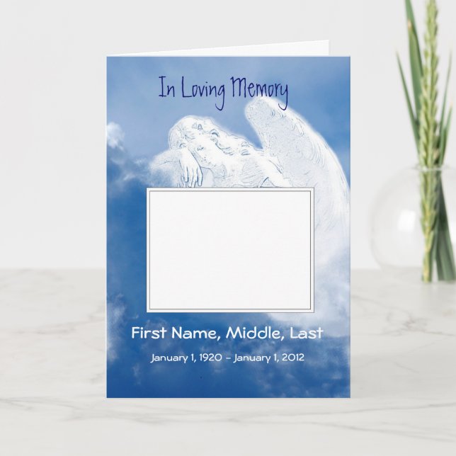 Programa Anjo fúnebre do programa, escritura, cristão (Frente)