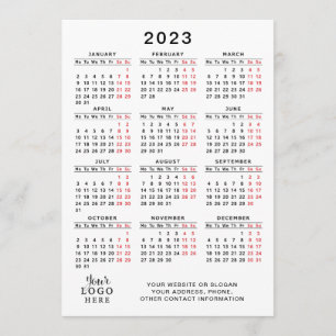 Programa Ano de Cheio do Calendário 2023 - Branco Vermelho
