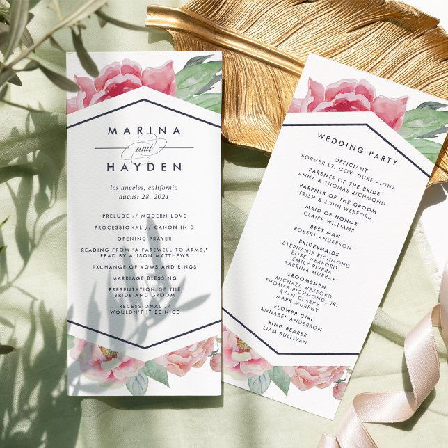 Programa Antiquado de Cerimônia de Casamento de Pe (Criador carregado)